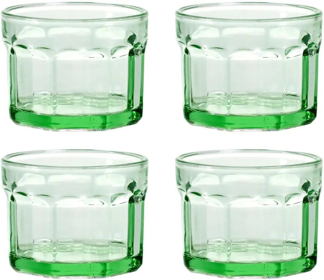 Serax Paola Navone Fish & Fish Glas - 8cm Ø 16cl Groen - 4 Stuks - afbeelding 6 van 6
