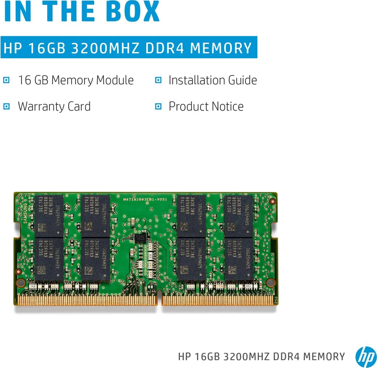 HP RAM 8GB DDR4 3200 - 286H8AA#AC3