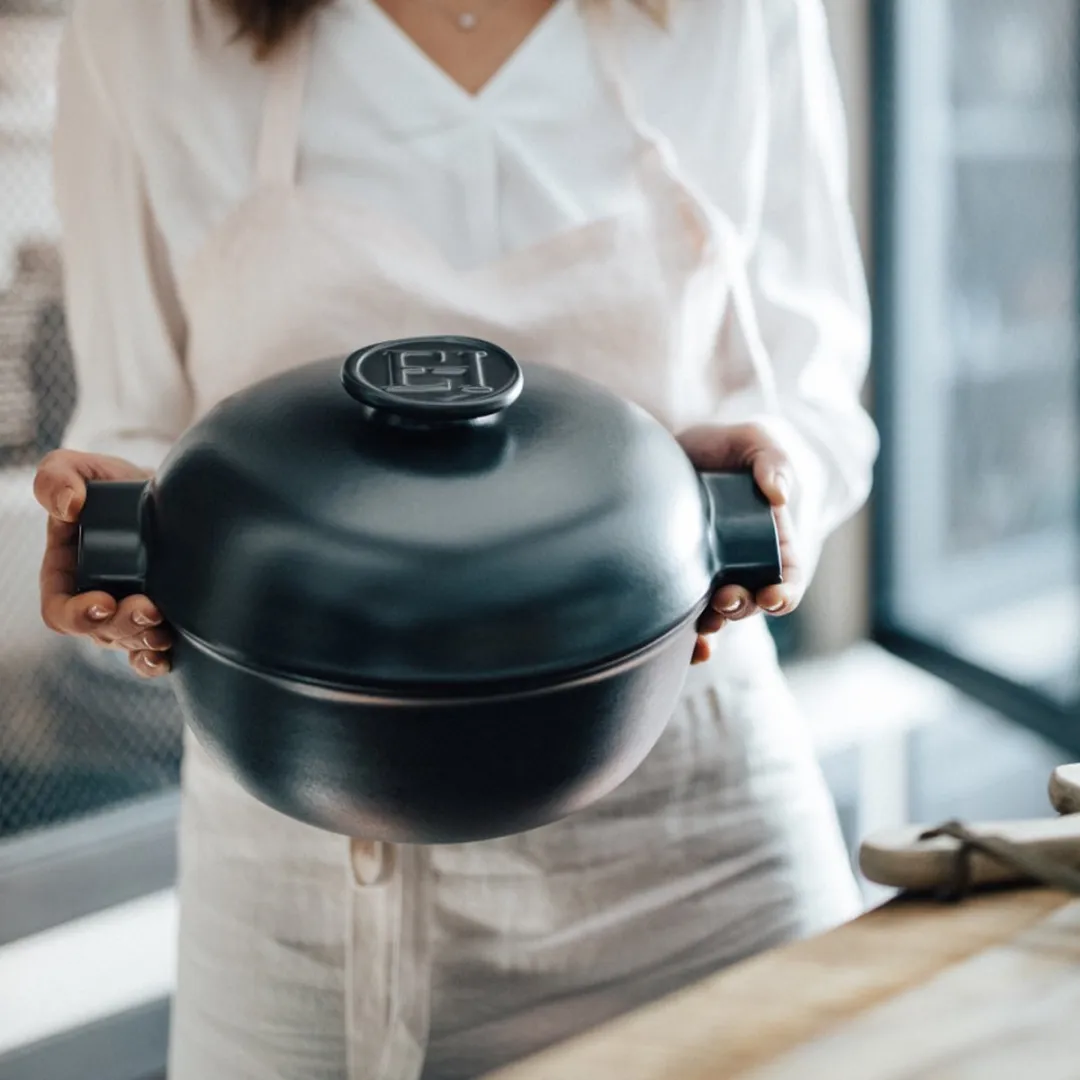 Emile Henry Delight E-box Kookpan 4.0L - Zwart