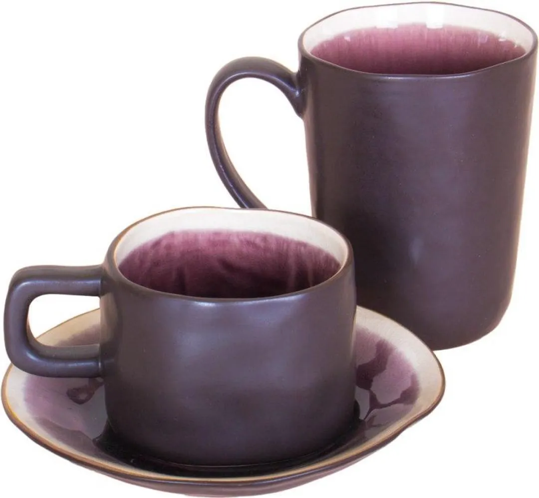 Cosy&Trendy Laguna Kop 8,5cm - 230ml - Paars - 4 Stuks