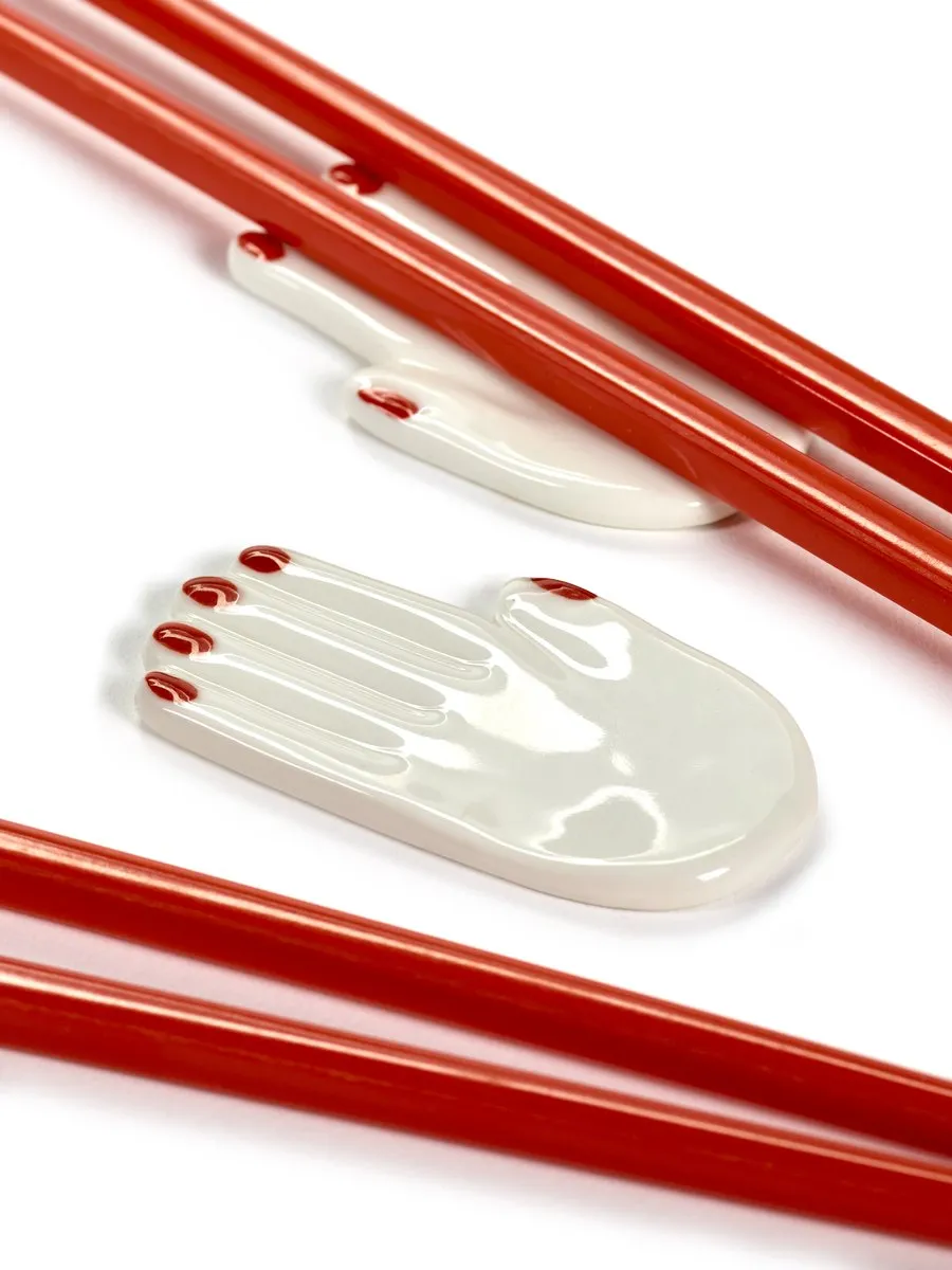 Serax Paola Navone Table Nomade Eetstokjes + Houder B4019001 - Rood/Wit