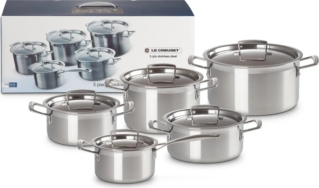 Le Creuset Magnetik Pannenset 5-delig - Zilver