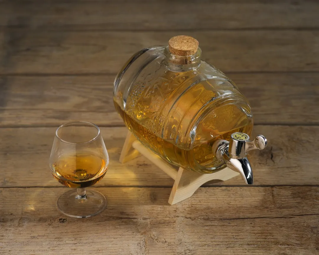 Cosy&Trendy Dispenser 1L - Transparant - Houten standaard