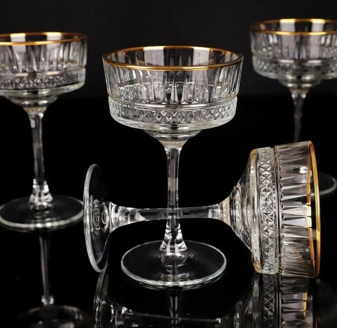 Pasabahce Elysia Champagneglas 26cl - 4 Stuks - Goud