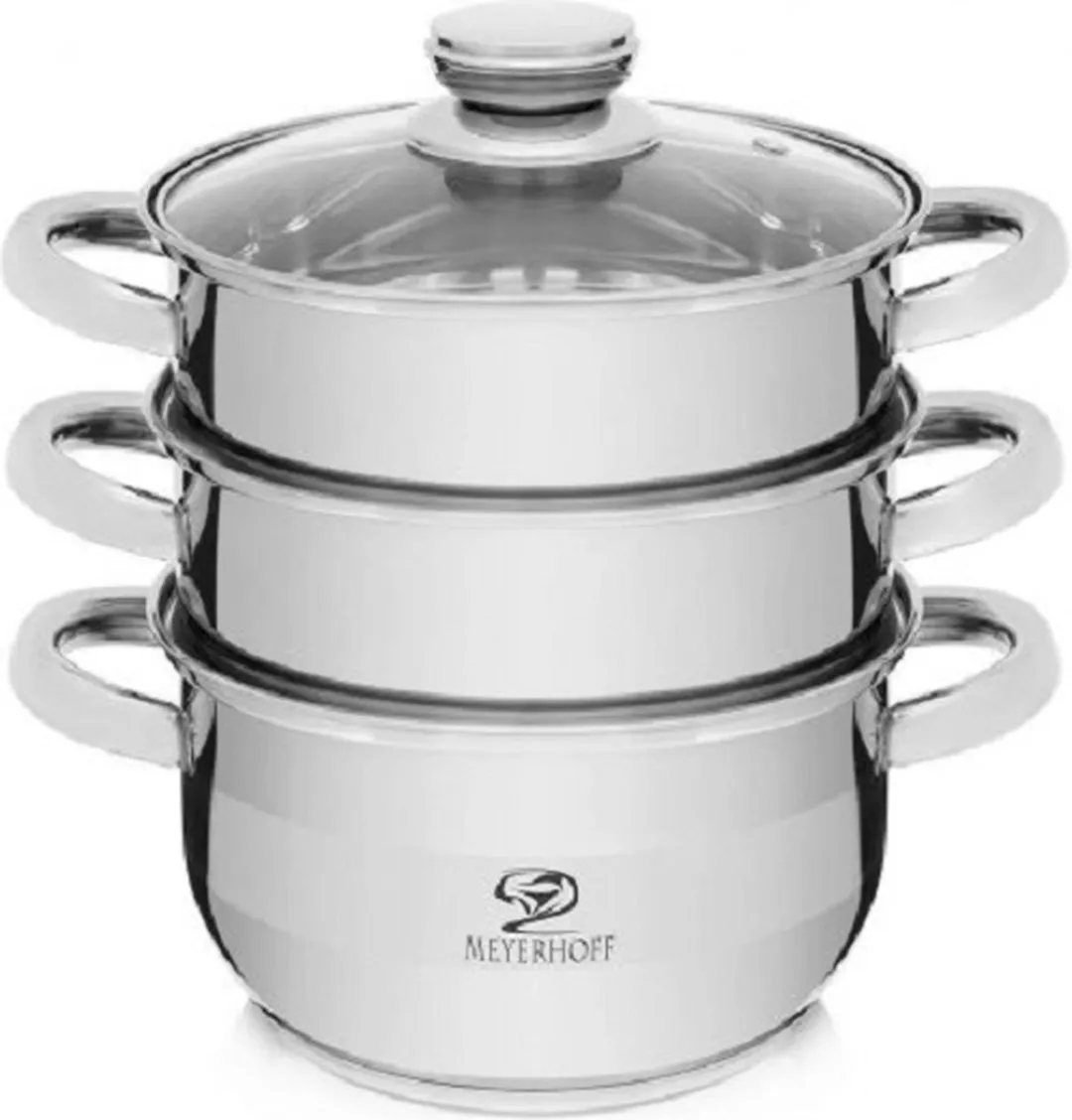 Meyerhoff Stoompan RVS 4-delig Ø20cm