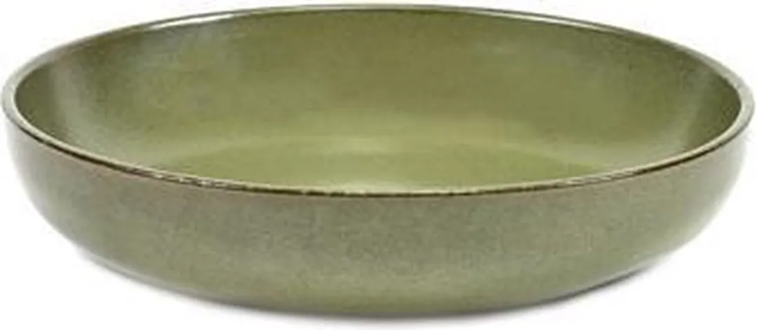 Serax Sergio Herman Surface Diep Bord M CamoGroen - 19cm - 4 Stuks