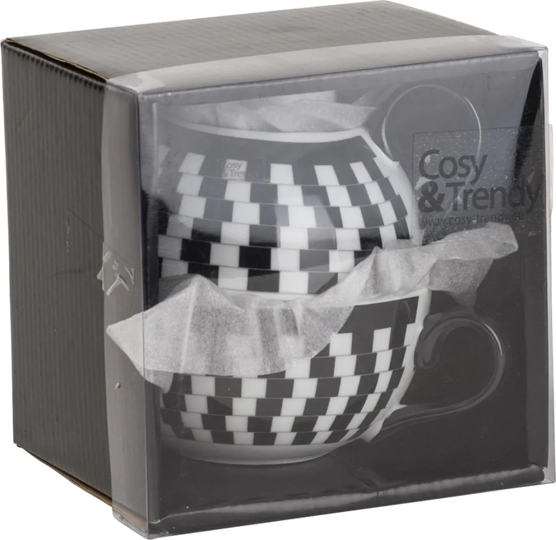 Cosy&Trendy Theepot 35cl - Zwart/Wit