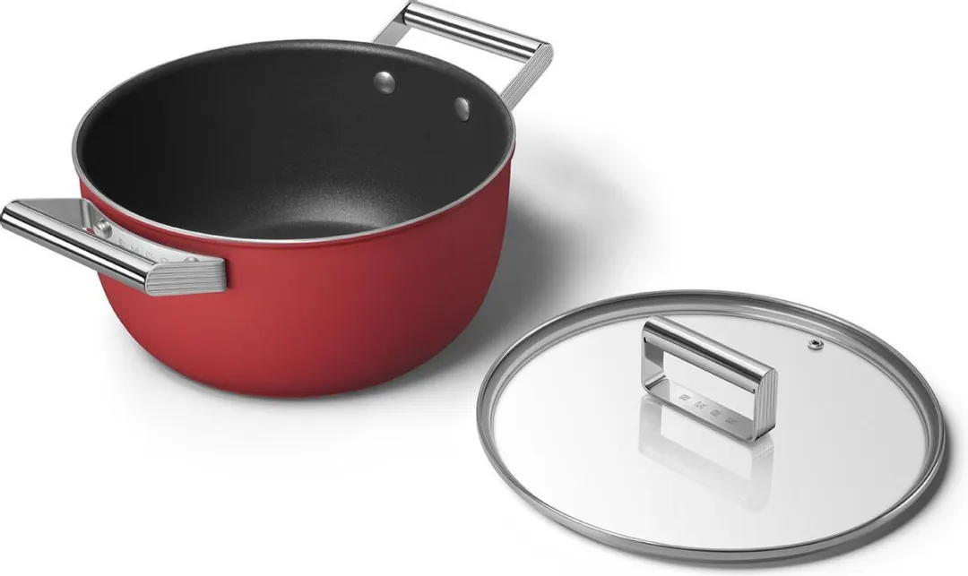 Smeg Kookpan 24cm Rood - 4.6L