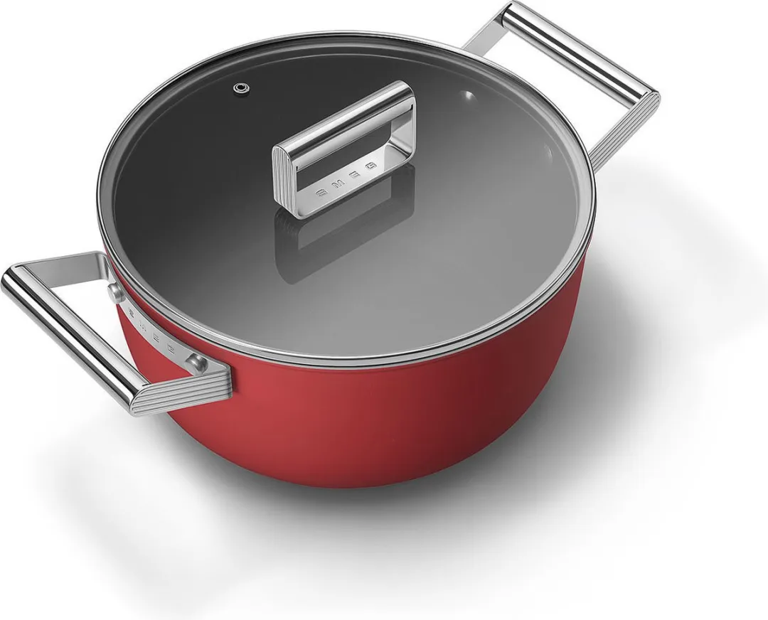Smeg Kookpan 24cm Rood - 4.6L