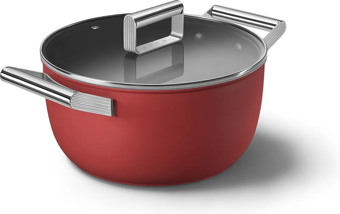 Smeg Kookpan 24cm Rood - 4.6L
