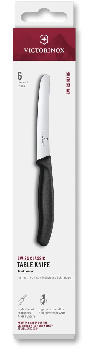 Victorinox Swiss Classic Tafelmessen 6-delig - 11cm - Zwart