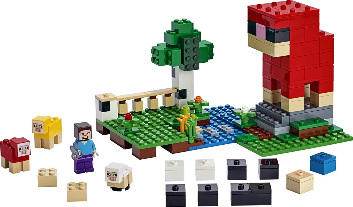 LEGO Minecraft De Schapenboerderij 21153 - 260 Stenen