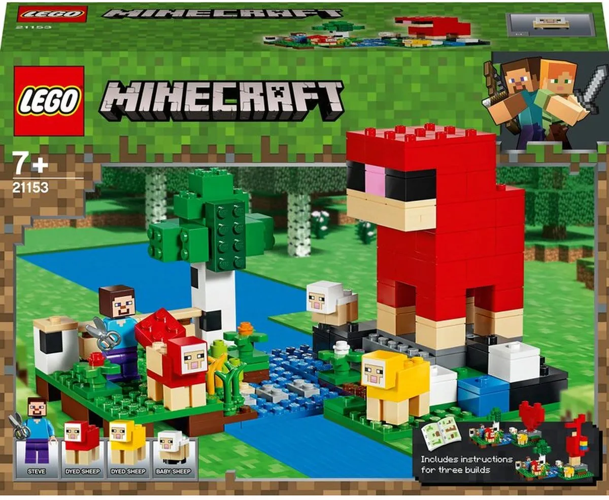 LEGO Minecraft De Schapenboerderij 21153 - 260 Stenen