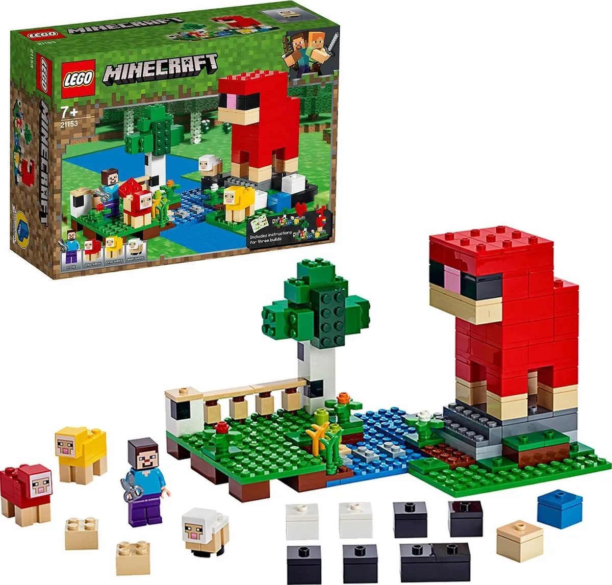 LEGO Minecraft De Schapenboerderij 21153 - 260 Stenen