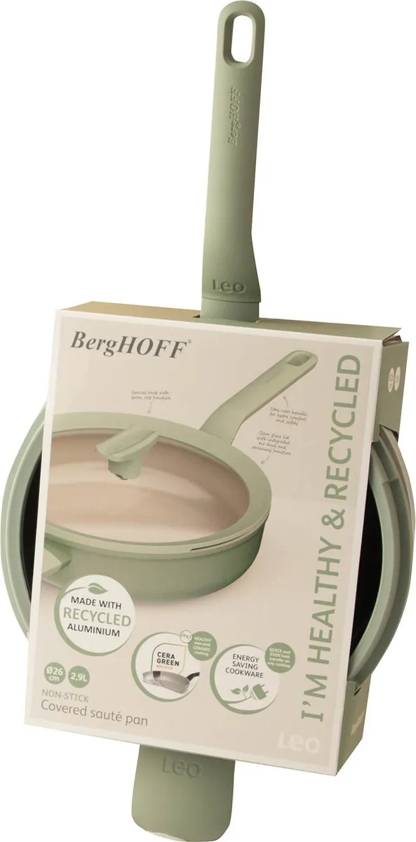BergHOFF LEO Sauteerpan Balance Sage - Ø26cm - Groen