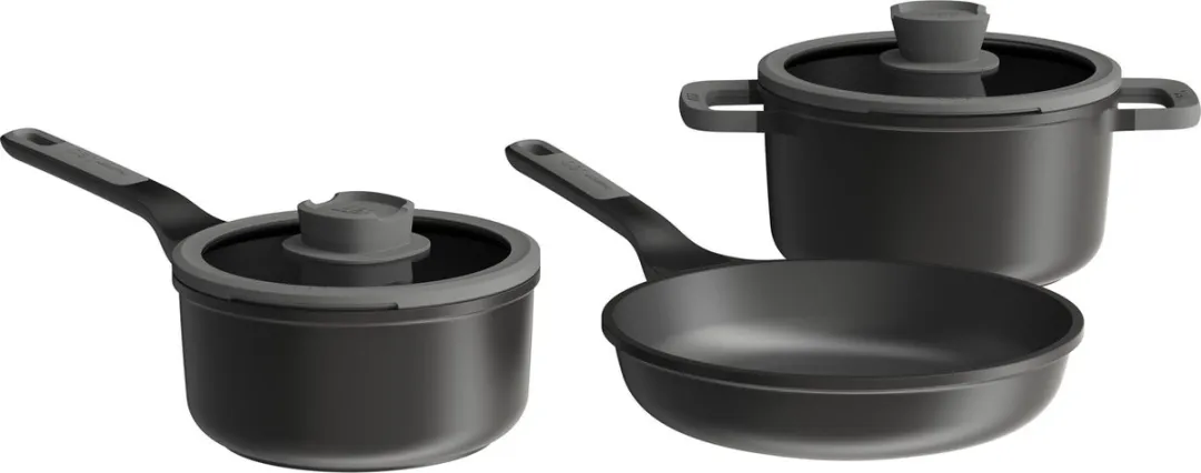 BergHOFF LEO 5-delige Kookpottenset Stone+ - Grijs
