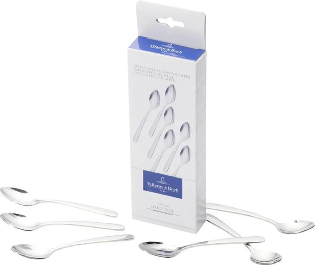 Villeroy & Boch Daily Line Koffielepels 14cm - 6 Stuks - Zilver