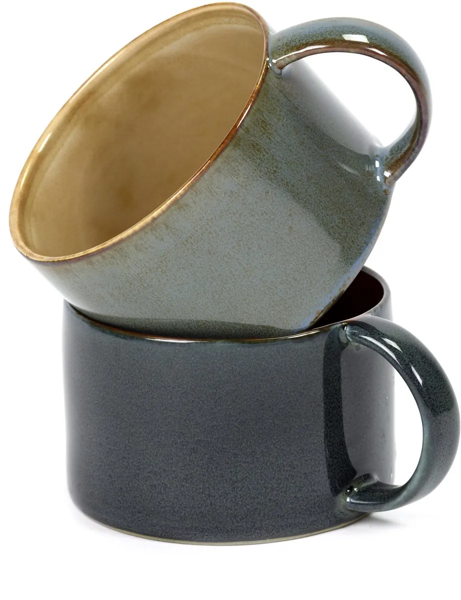 Serax Terres de Rêves by Anita Le Grelle Koffiekop - Ø8xH5,1 cm - Misty Grey/Smokey Blue