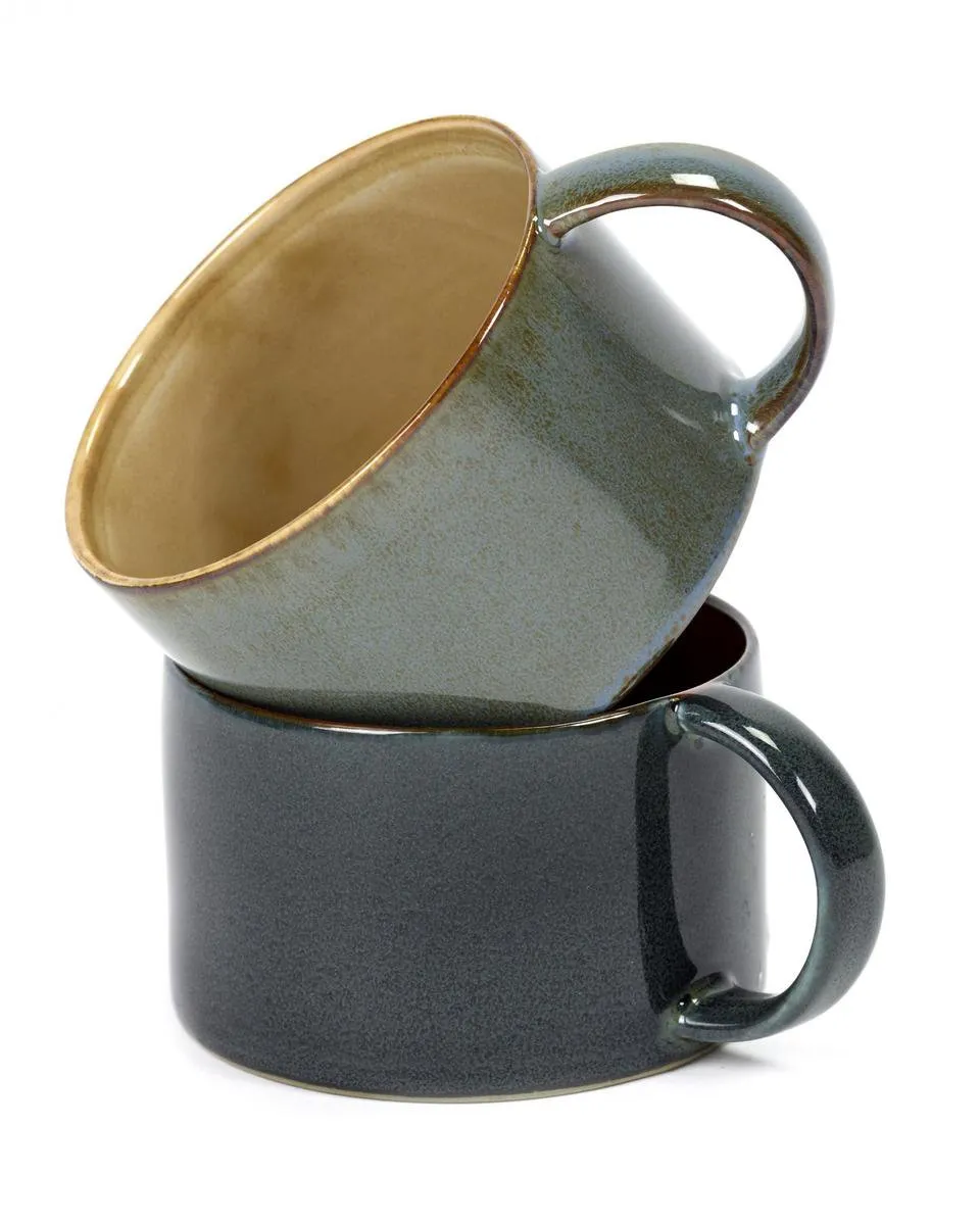 Serax Terres de Rêves by Anita Le Grelle Koffiekop - Ø8xH5,1 cm - Misty Grey/Smokey Blue