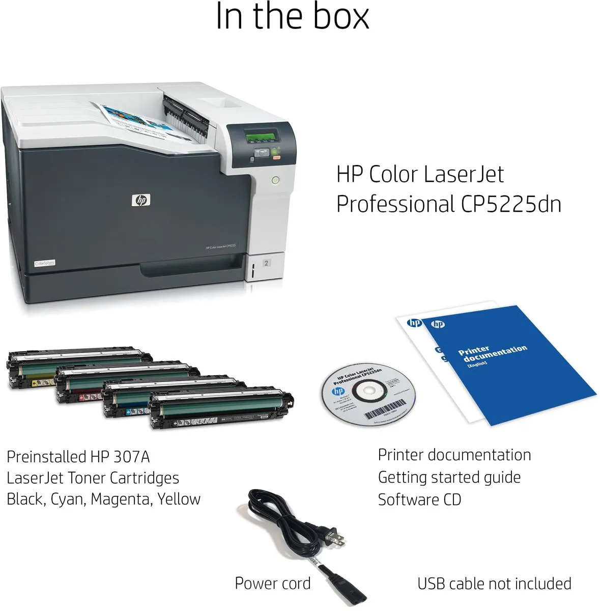 HP Color LaserJet CP5225DN Laserprinter - A3 - 25ppm - Zwart