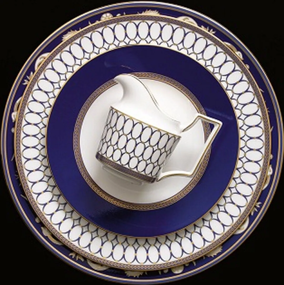 Wedgwood Florentine Renaissance Ontbijtbord - 23cm - Blauw