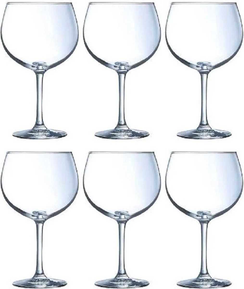 Cosy&Trendy Gin Tonic Glazen 6-delig - 700ml - 2-in-1 RVS Maatbeker