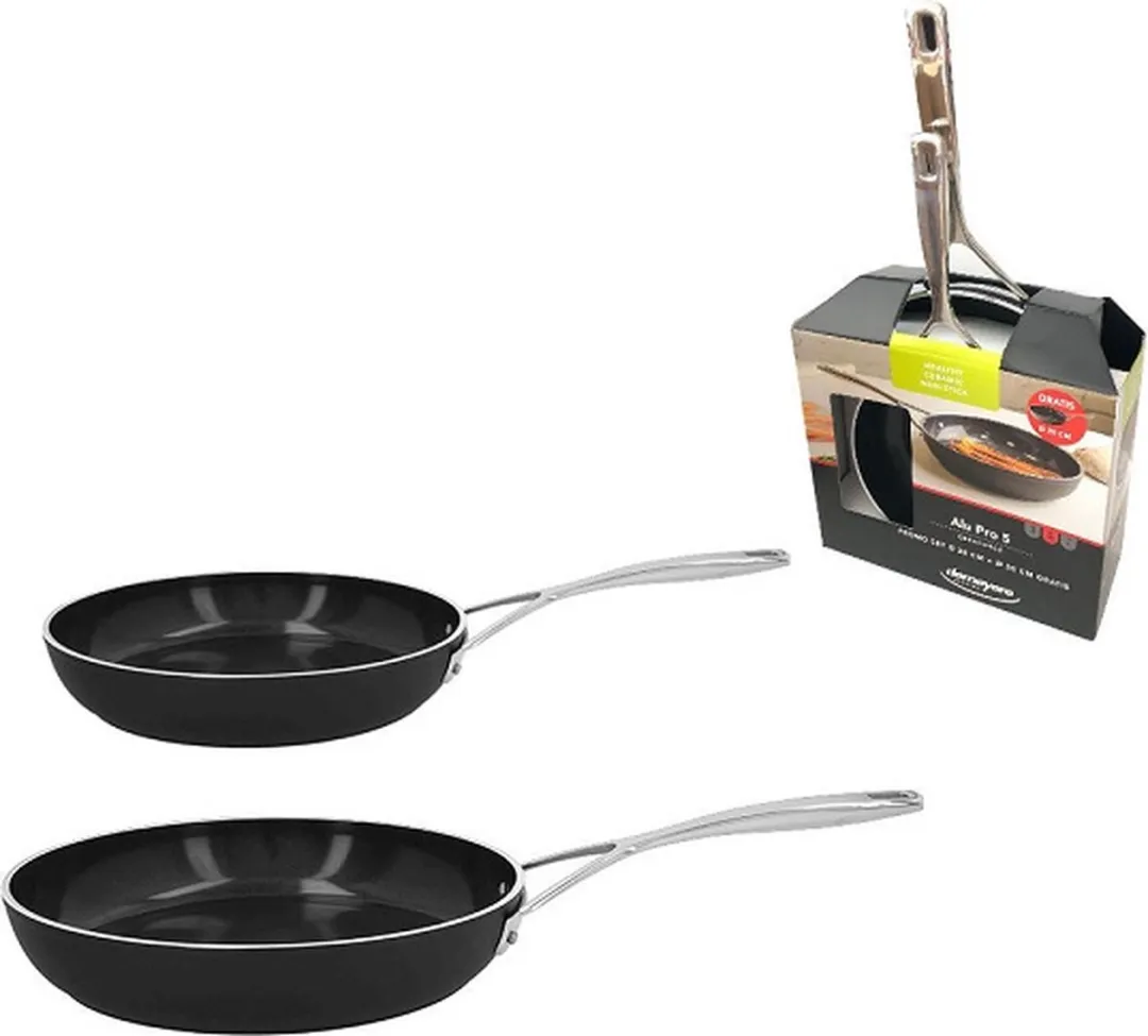 Demeyere Alu Pro 5 Ceraforce Bakpannenset 24cm/28cm - Inductie - Zwart