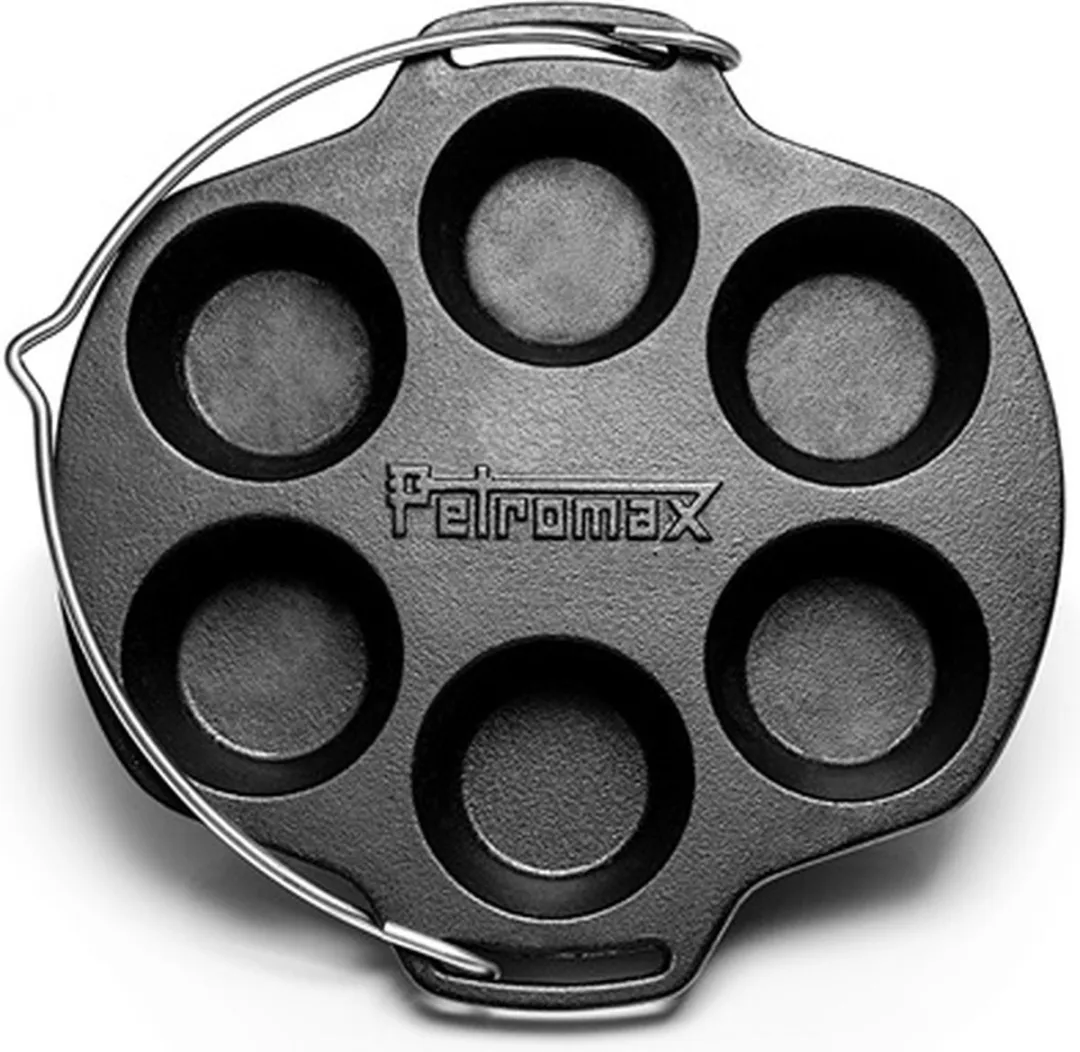 Petromax Gietijzeren Muffinpan 27cm - Zwart