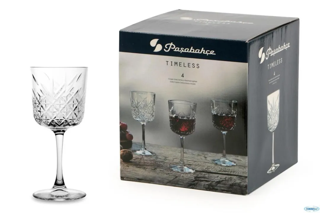 Pasabahce Timeless Wijnglas 33cl - 4 Stuks