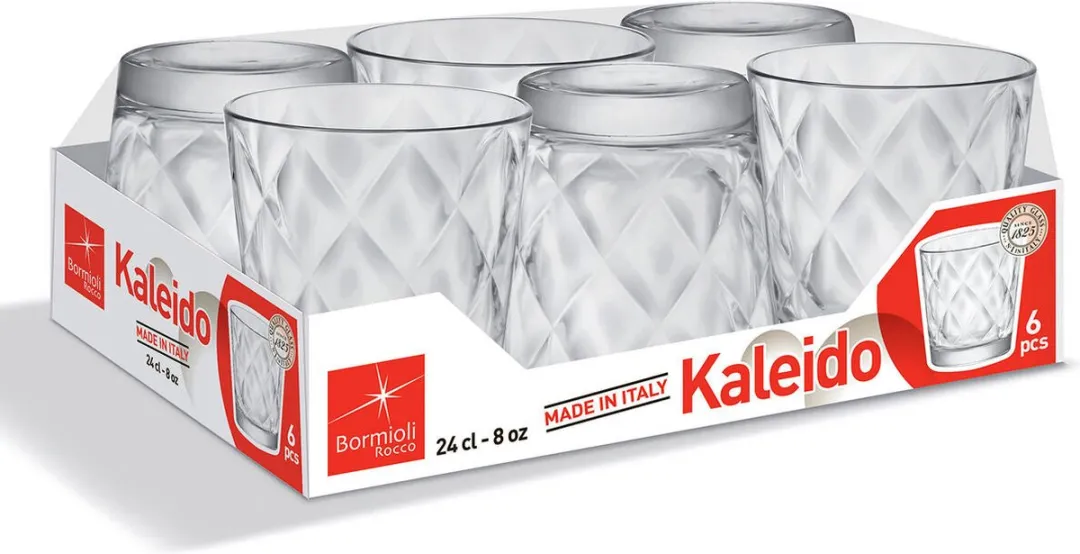 Bormioli Rocco Kaleido Waterglazen - 24cl - Set van 6