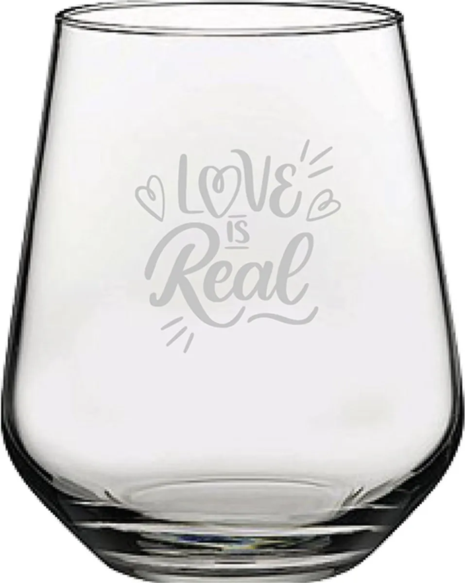 Pasabahce Gegraveerd Drinkglas 42,5cl Love is real