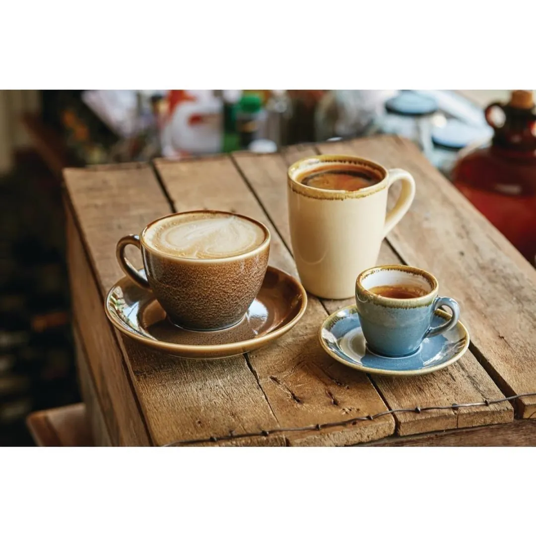 Olympia Kiln Espressokopjes Zandsteen 8,5cl - Set van 6