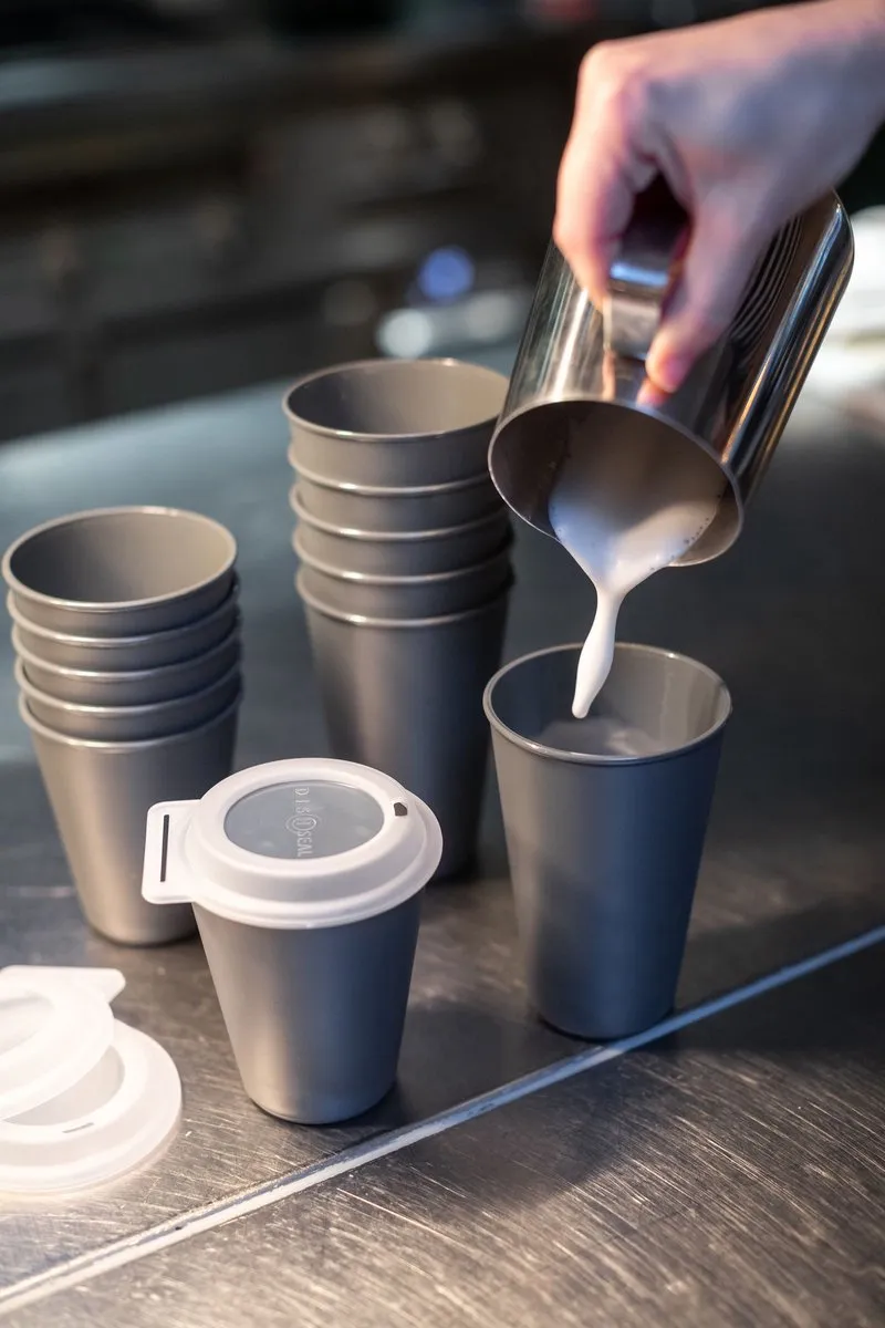 Koziol MOVE Deksel Sip Lid 300ml - 12 Stuks - Zilvergrijs - afbeelding 6 van 6