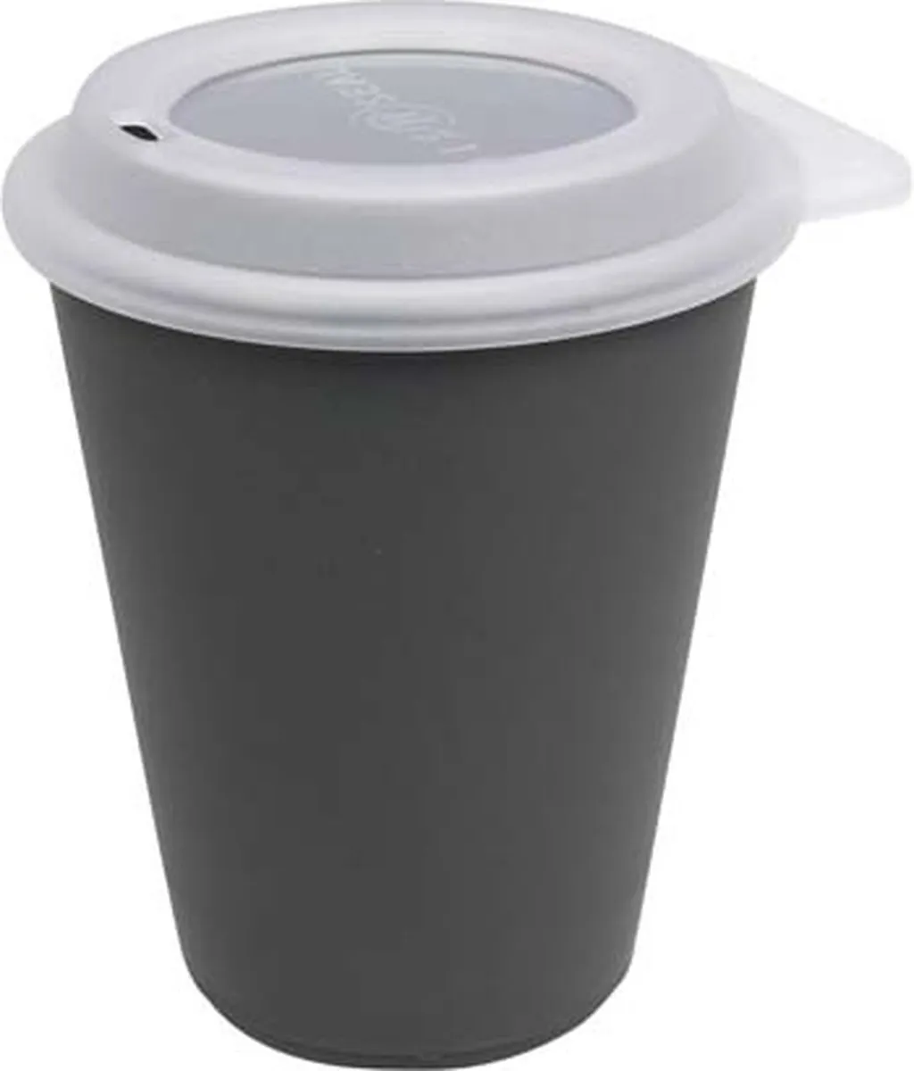 Koziol MOVE Deksel Sip Lid 300ml - 12 Stuks - Zilvergrijs