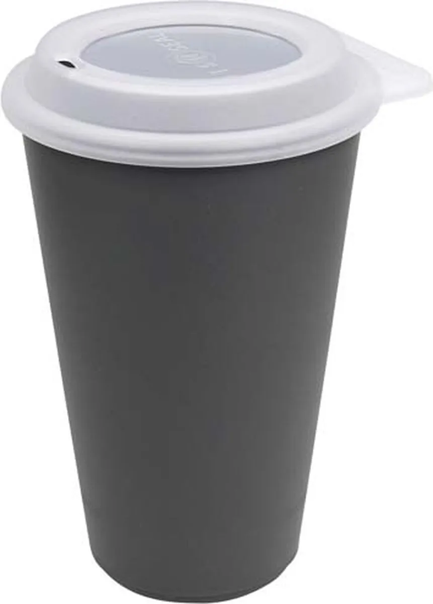 Koziol MOVE Deksel Sip Lid 300ml - 12 Stuks - Zilvergrijs