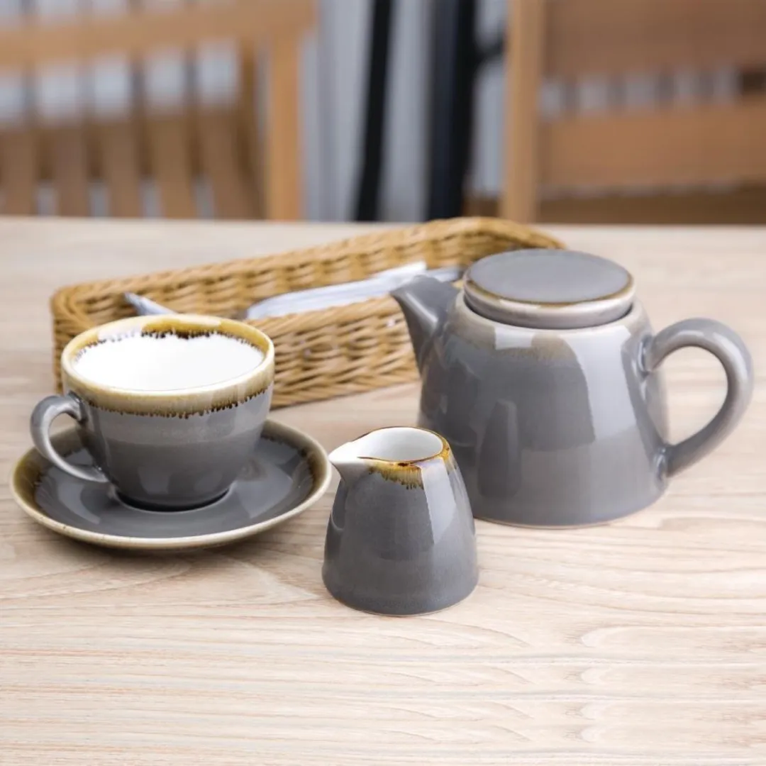 Olympia Kiln Koffiekoppen 23cl - Grijs - Set van 6