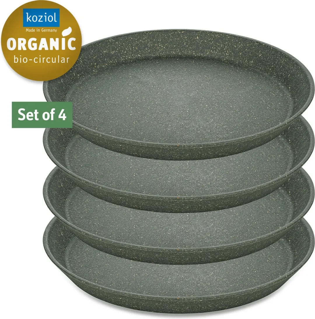 Koziol Connect Plate Rond Bord 21cm - 4 Stuks - Grijs