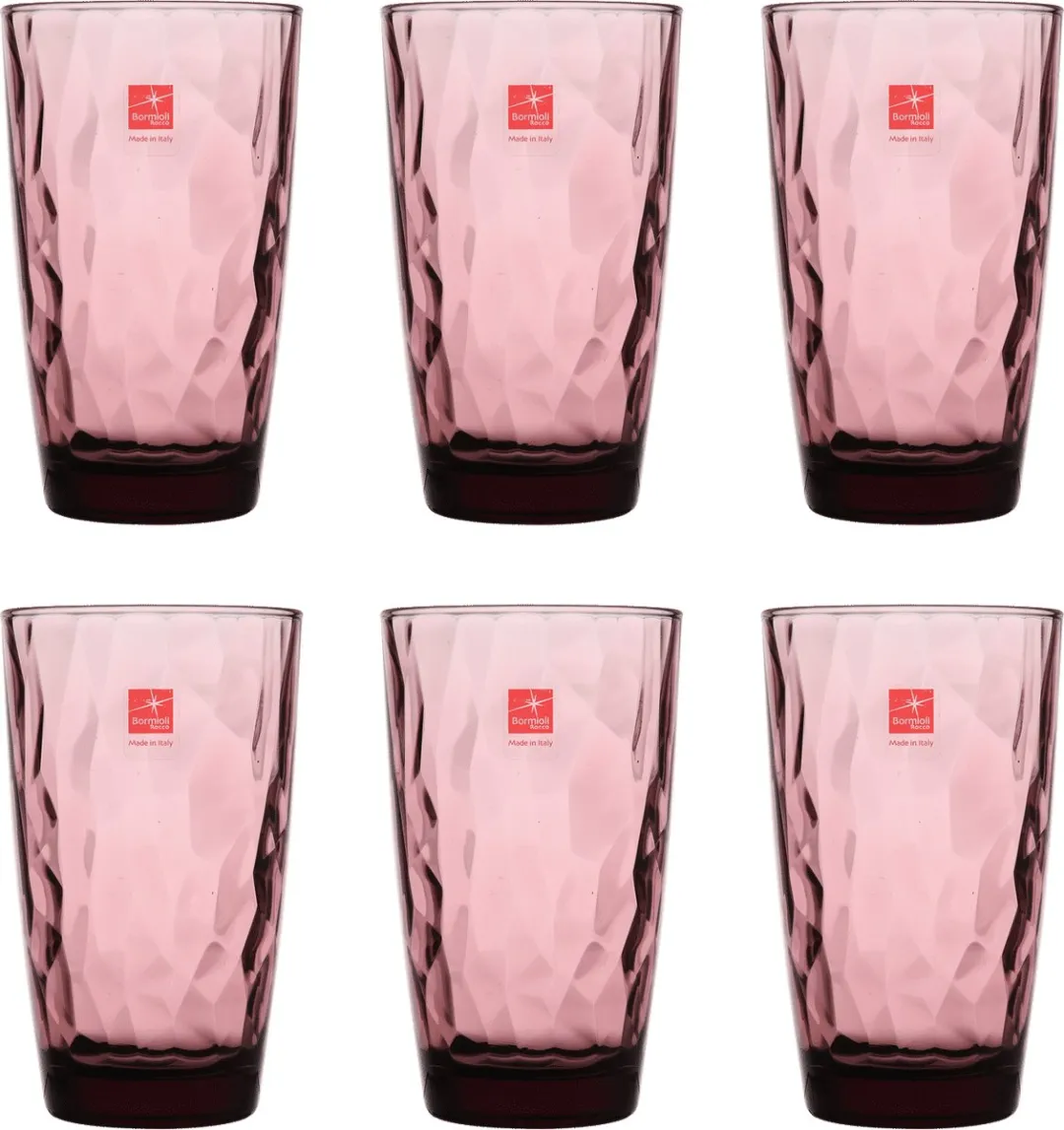 Bormioli Rocco Diamond Longdrinkglas 47cl - Paars - 6 Stuks