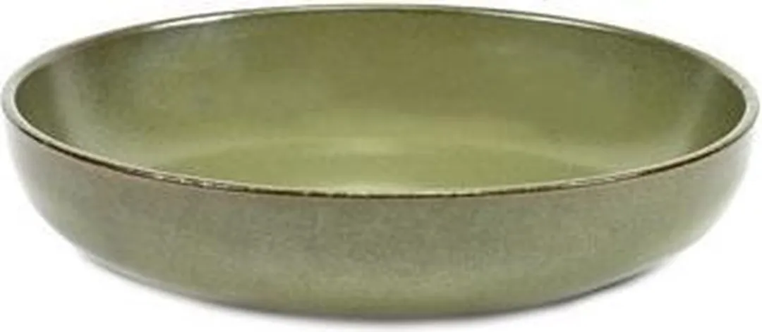 Serax Sergio Herman Surface Diep Bord L - Camogroen - 21cm - 4 Stuks