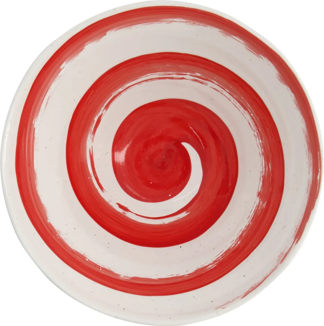 Tokyo Design Studio Ramenbowl Maru White - 1000ml - 22cm - Wit/Rood