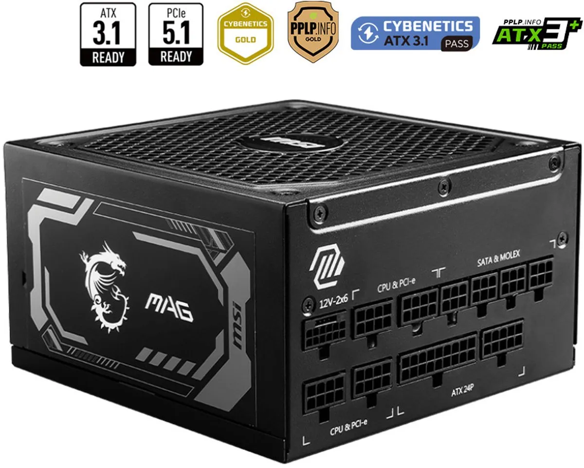 MSI MAG A1250GL PCIE5 Voeding