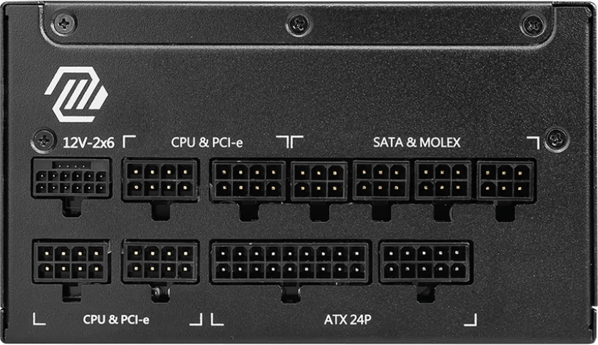 MSI MAG A1250GL PCIE5 Voeding - 1250W - Zwart