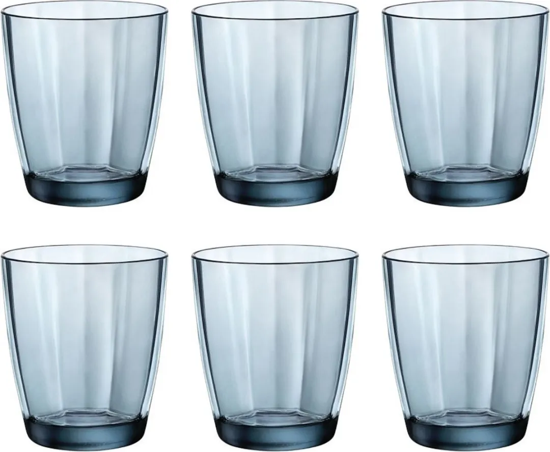 Bormioli Rocco Pulsar Waterglas 30cl - Blauw - Set van 6