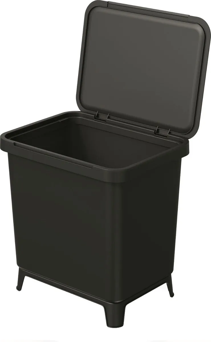 Prosperplast Keden Afvalbak 29L - Zwart - afbeelding 4 van 5