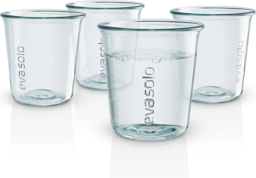 Eva Solo Recycled Glas Bekers 250ml - 4 Stuks
