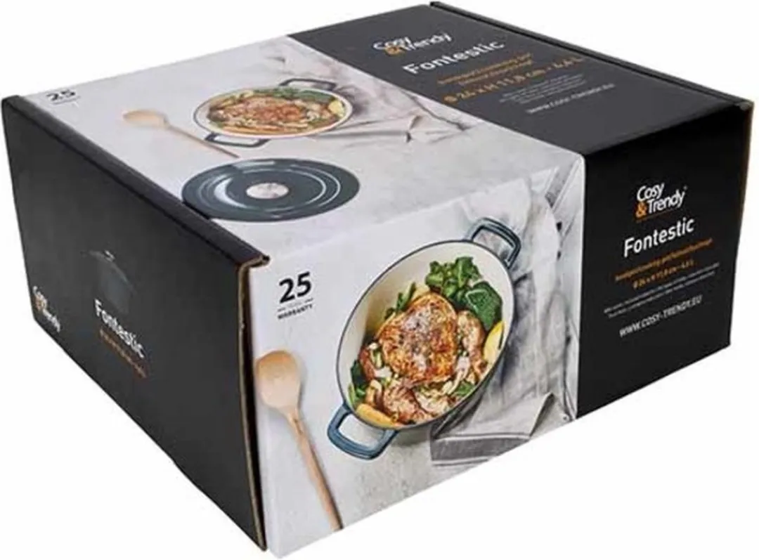 Cosy&Trendy Fontestic Gietijzeren Kookpot 4,6L - Ø24cm - Groen