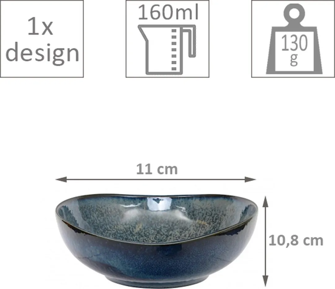Tokyo Design Studio Oval Kom - Kobaltblauw 11x10,8cm