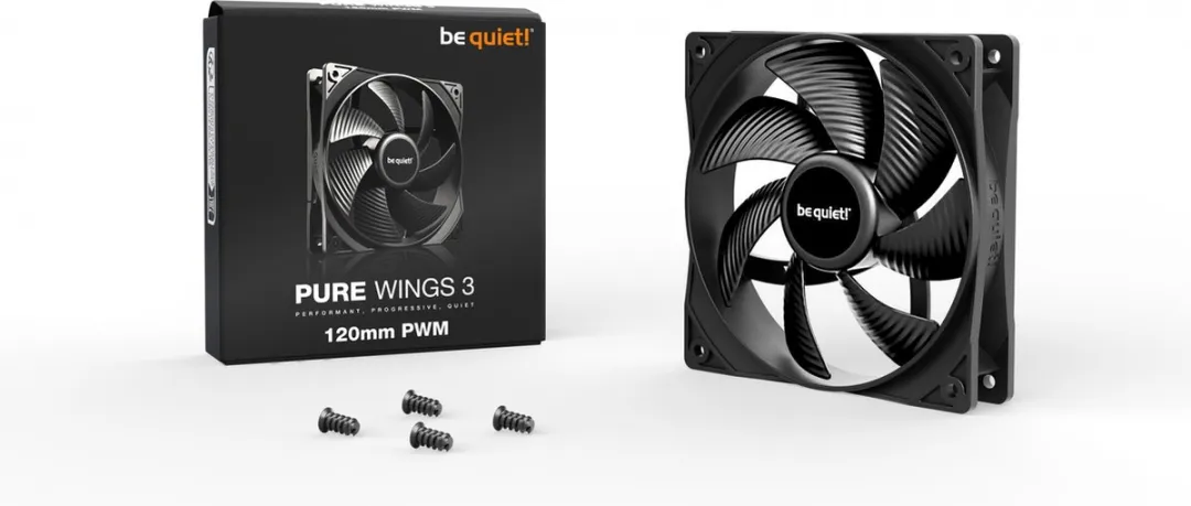 be quiet! Pure Wings 3 120mm PWM Computer behuizing Ventilator 12 cm Zwart 1 stuk(s)