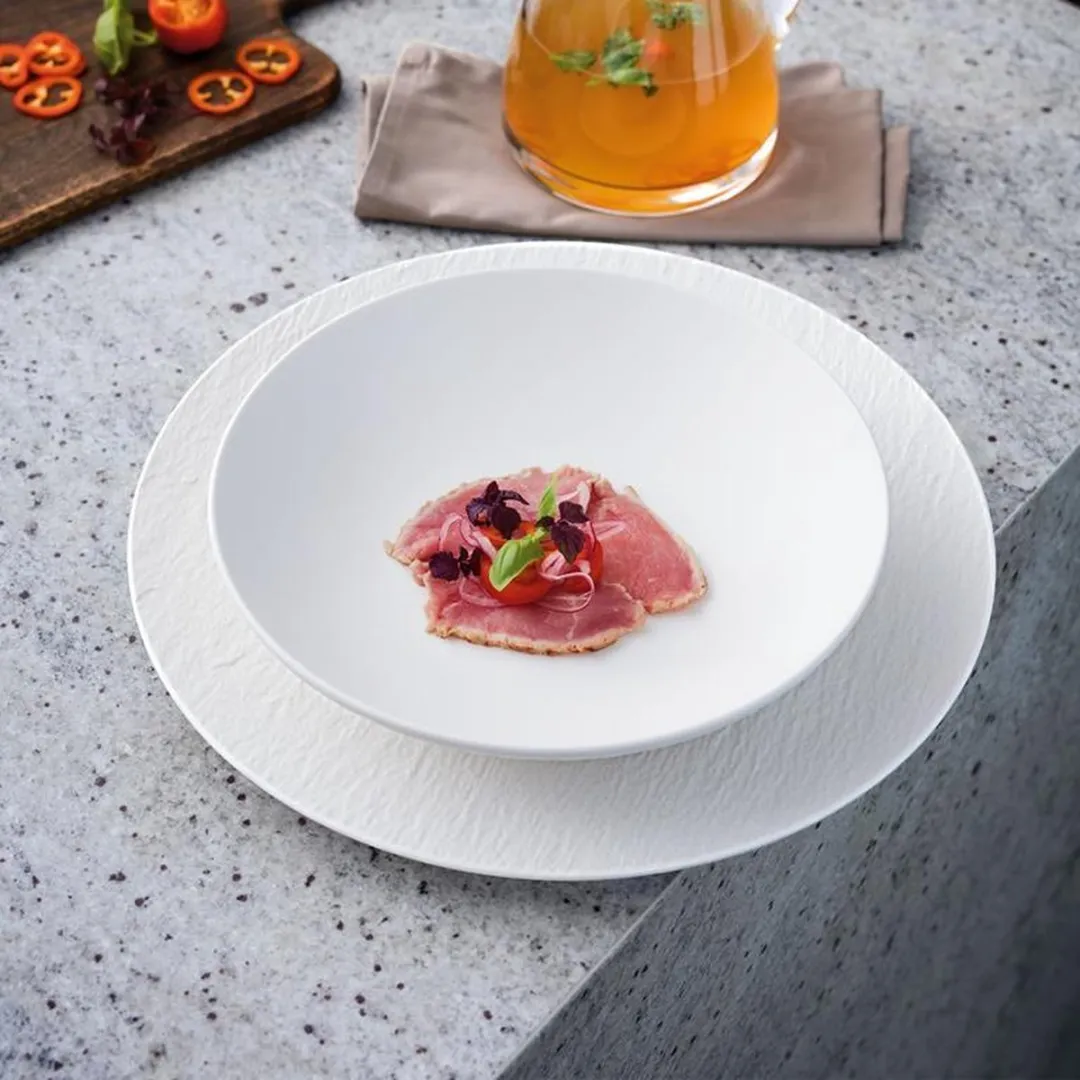 Villeroy & Boch Manufacture Rock Schaal - Ø23,5cm - Porselein Wit - afbeelding 6 van 6