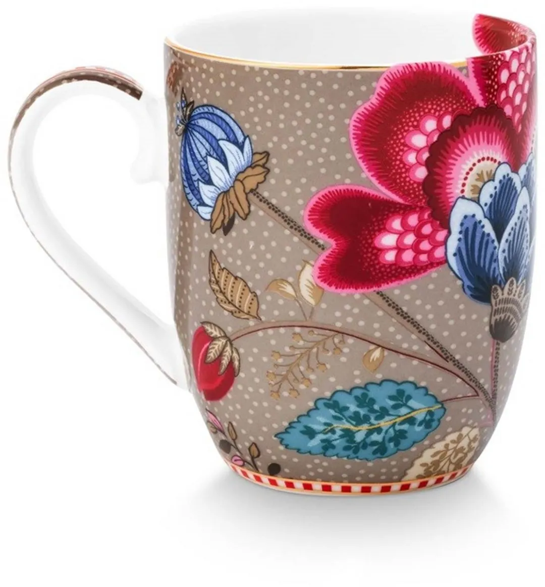Pip Studio Blooming Tales Mok 200ml - 2 Stuks - Khaki